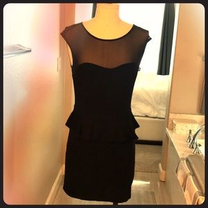 Black peplum dress